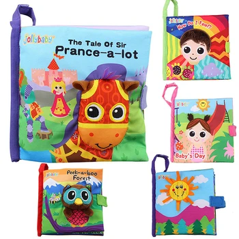 

Baby Toys Cloth Book Rattles Kids Animals Character Cognition Educational Toy Bed Stroller Hanging Infant Baby Toys 0-12 Months