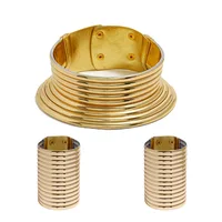 Ensemble de bijoux collier Vintage africain, ras du cou indien Boho, Bracelet à deux mains pour femmes éthiopiennes, ensemble de bijoux pour fête de mariage 3