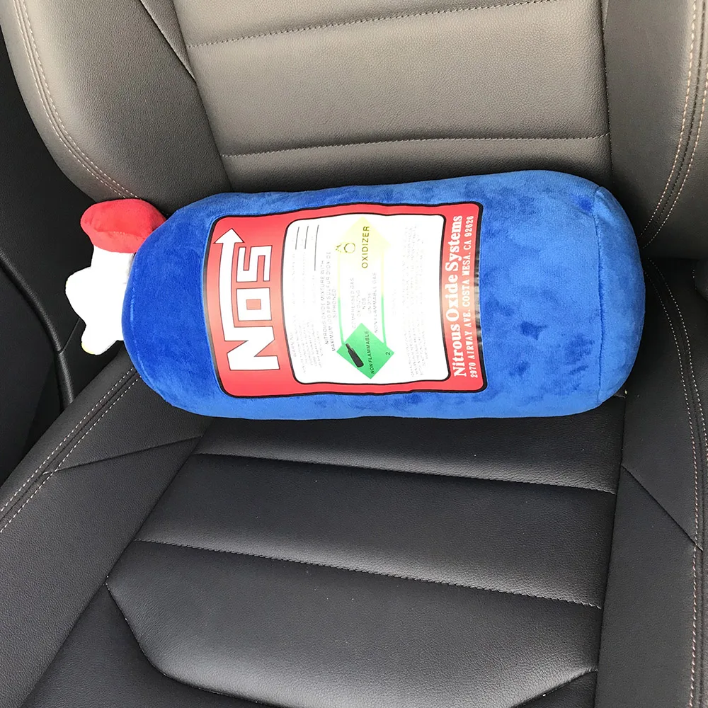 NOS подголовник автомобиля nos подушка для шеи автомобиля Подушка Шейная Подушка смарт-fortwo подголовник турбо шейный сиденье leon reposacabezas - Цвет: Черный
