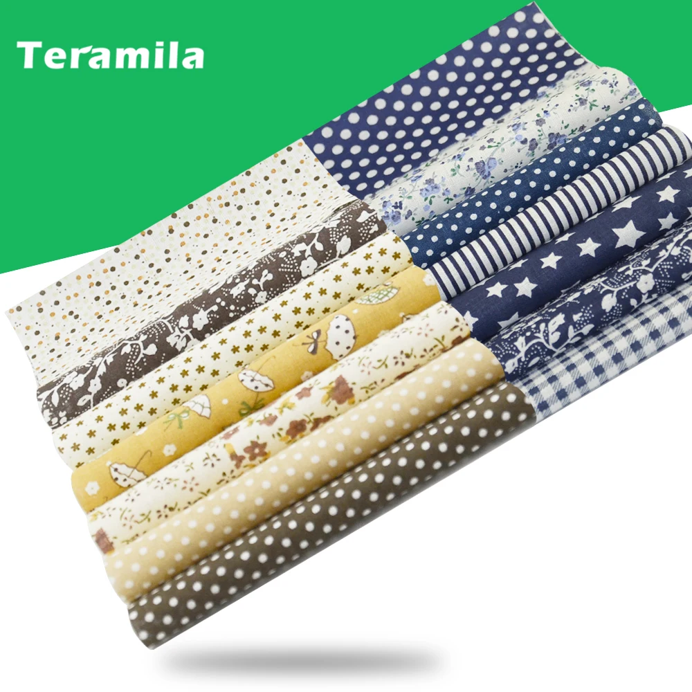 Teramila 7 шт./лот 50x50 см сделай сам хлопковая ткань с принтом для рукоделия ткани