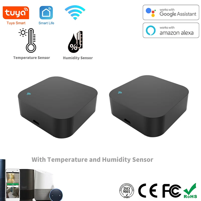 2 Pcs Tuya Smart Ir Remote Control Builtin Temperature And Humidity