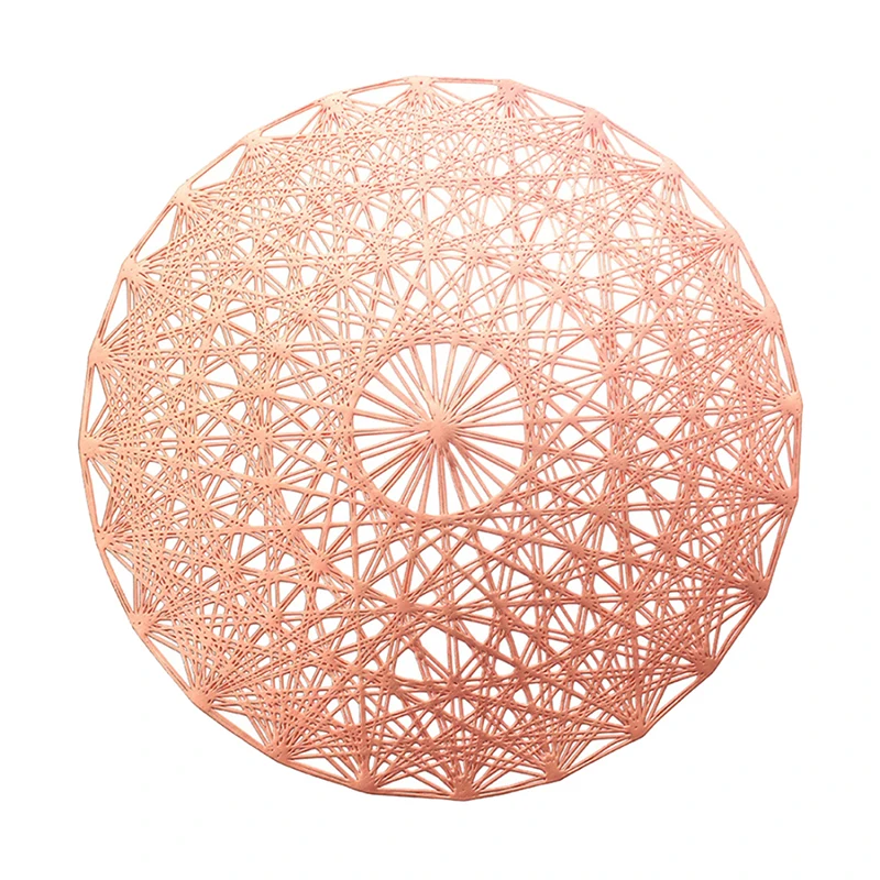 PVC Hollow Mats Pads Hexagram Placemat Insulation Household Unique Placemat Table Decoration