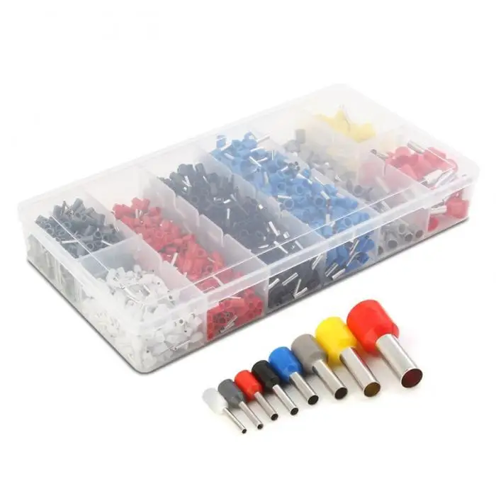 

1200Pcs Wire Terminal Crimp Connector Insulated Uninsulated Wire End Ferrules