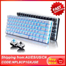 SPASH Wired Mechanical Keyboard 82 Keys Blue / Black Switch Ergonomic Gaming Keyboard LED Backlight Teclado Mecanico for Gamer