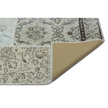 

Handmade Beige Vintage Overdyed Patchwork Area Rug 160x230 Cm-5'3''X7'7''