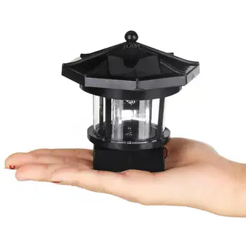 

New Lighthouse Statue Shape LED Solar light Outdoor Lamp Outdoor Lit Garden Automatically Solar Lamp Waterproof Rotating Po O1E1