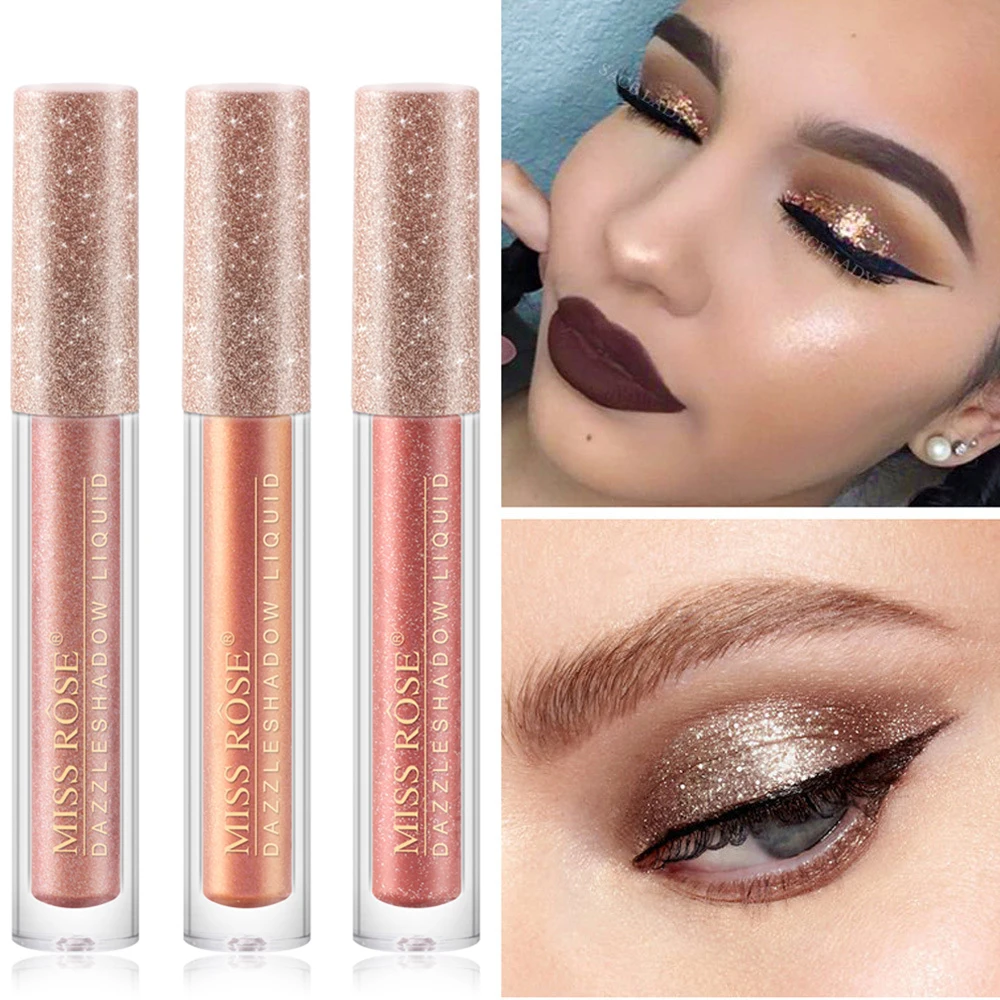 

New 12 Colors Liquid Eye Shadow Glitter Eyeshadow Waterproof Long Lasting Facial Make up Beauty Glazed Women Cosmetic TSLM1