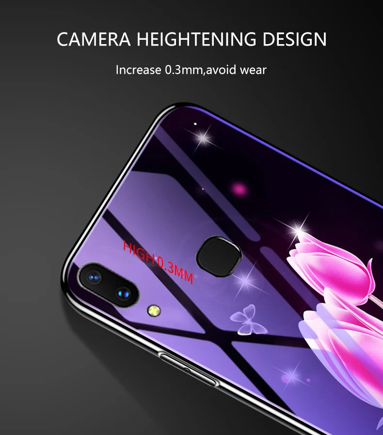 Для samsung Galaxy A10 A10s SM-A105F SM-A107F SM A105F A107F стеклянные Чехлы покрытие синий свет тюльпан Роскошный чехол Fundas Coque 6,2"