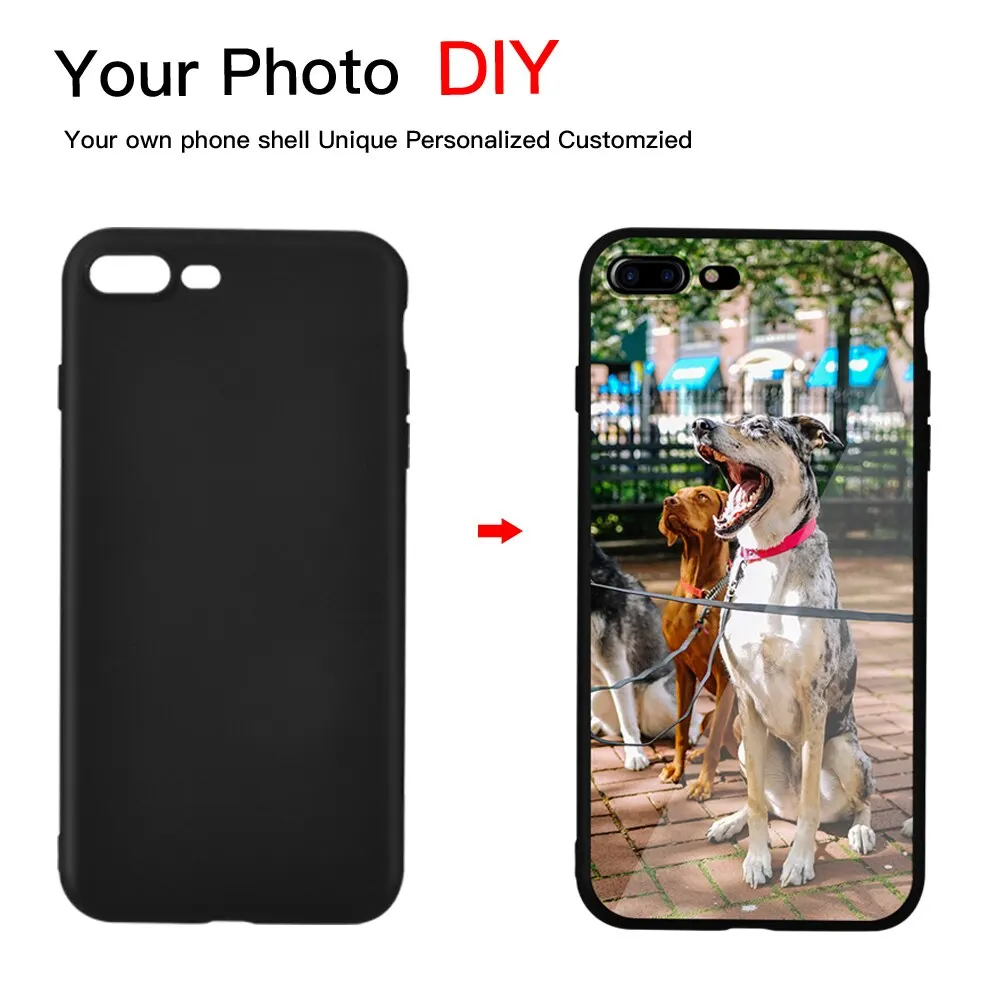 

DIY custom phone case design your own for iPhone X XR XS MAX 6 7 8 plus 6s plus Family scenery child logo Best black cover