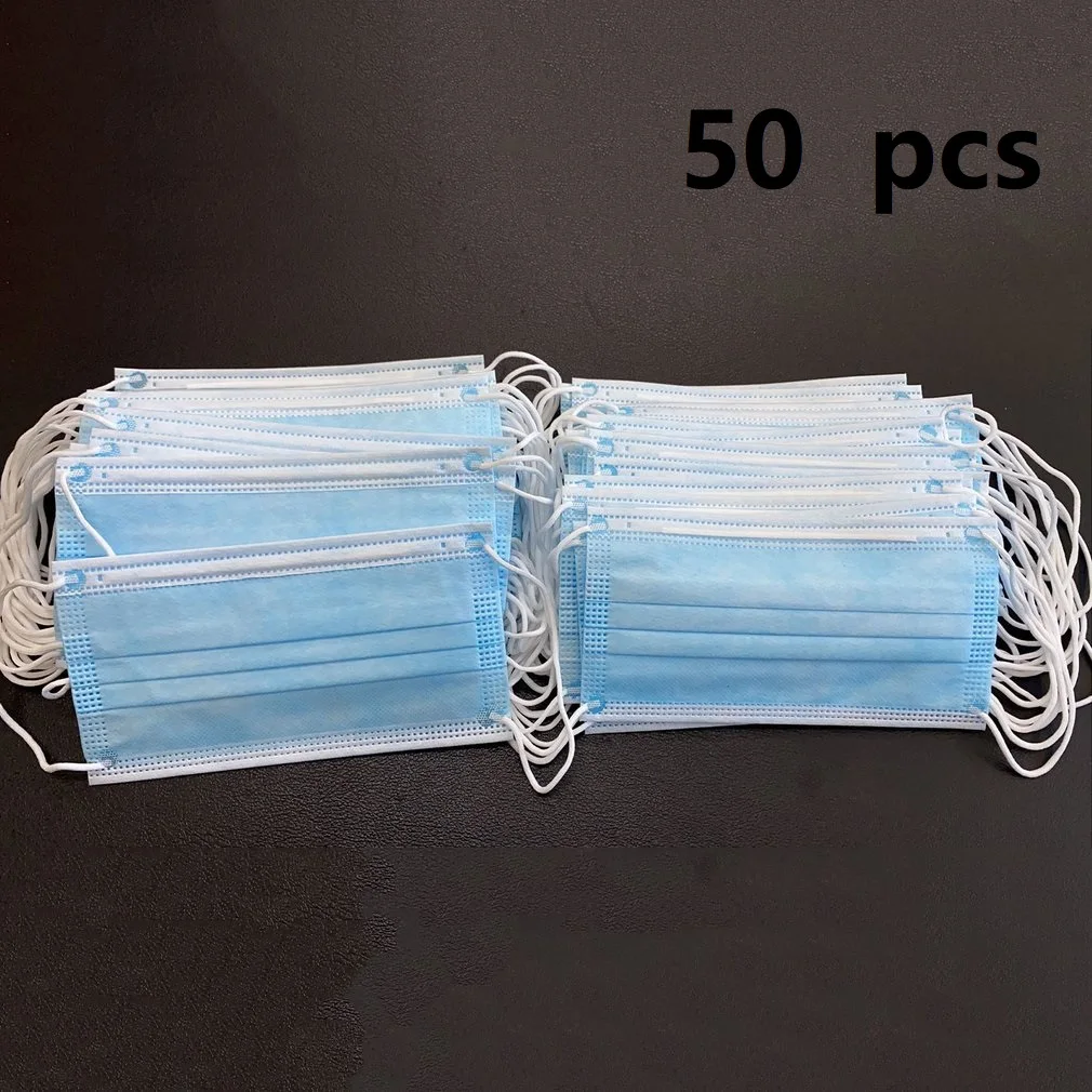 

Disposable 50 Pcs Anti-dust Safe and Breathable Face Mask Dust Ear Loop Face Mouth Masks Respirator