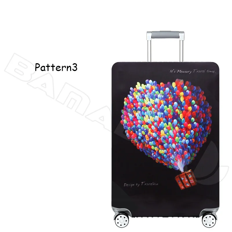 Pattern 3 Чехол для багажа BAMADER, моющийся чехол для костюма, защитный чехол, Высокоэластичный чехол для тележки, пылезащитный чехол, износостойкие аксессуары для багажа - Цвет: Pattern 3