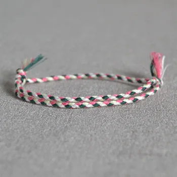 Meetvii Handmade Woven String Bracelets for Women Men Tassel Knots Colorful Thread Rope Tibetan Bracelet Ethnic Jewelry