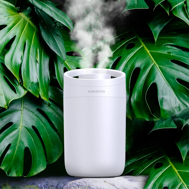 1Pcs Air Humidifier 3L large-capacity Air Purifier For Home Bedroom Portable Water-adding Office Double-Jet Humidifier Sprayers-2