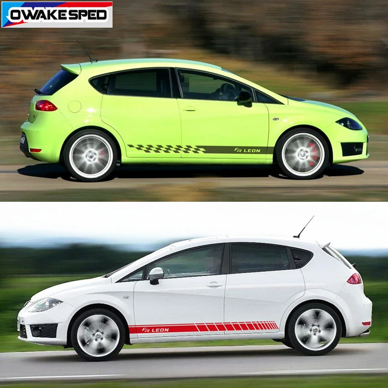 Двусторонние гоночные полосы для Seat Leon FR TGI ST SC TSI Cupra наклейки на дверь автомобиля