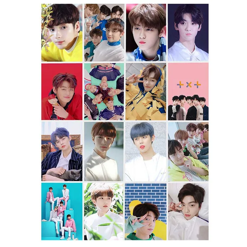 Kpop TXT Photo Stikcy Card Tomorrow X Together Dream Chapter Star Фотокнига наклейка DIY Crystal Card sticker 16 шт./компл