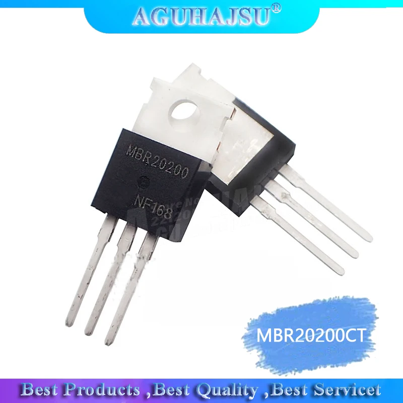 10 шт. MBR20200CT TO220 MBR20200 TO 220 20200CT molewei Schottky 20A 200V|Интегральные схемы| |