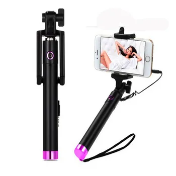 

Portable Extendable Handheld Self-portrait Monopod Stick Handheld Wired Selfie Stick For Smartphone Sticks #p15