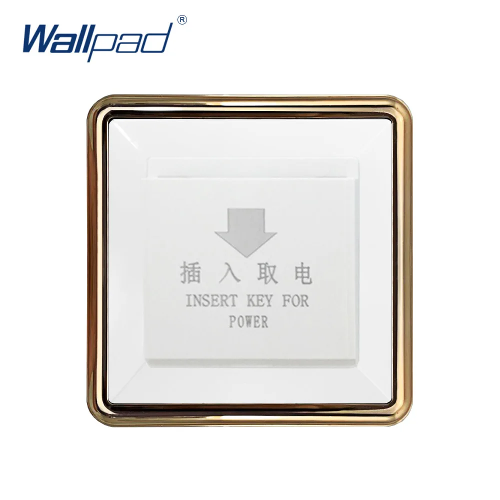 Белый Новое поступление Wallpad отель вставить ключ для питания настенный выключатель света Золотая панель 30A карта-ключ - Цвет: Белый