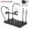 NEWACALOX Strong Magnetic Base PCB Holder Third Hand Tool Welding Repair Tool Soldering Stand Heat Gun Bracket Helping Hands 1