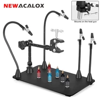 NEWACALOX Strong Magnetic Base PCB Holder Third Hand Tool Welding Repair Tool Soldering Stand Heat Gun Bracket Helping Hands 1