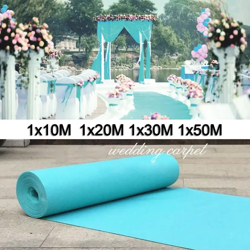 

10 /20 /30 /50m Thickness 2mm Disposable Wedding Banquet Opening Rug Party Exhibition Outdoor Corridor Carpet 16 Color Optional