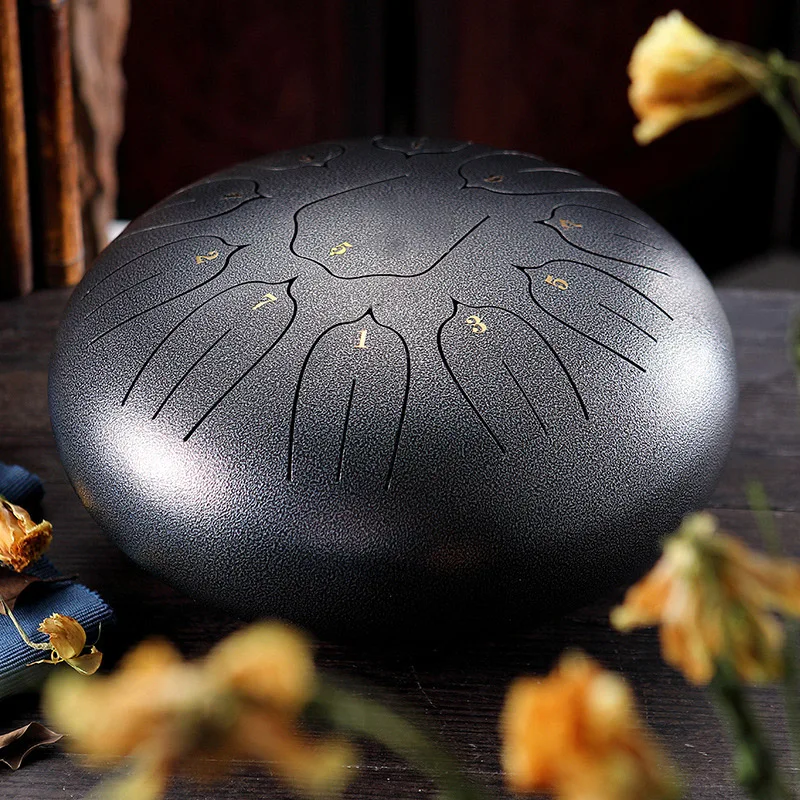 6in 8 тон Сталь язык барабан C Ключ ударный инструмент Handpan барабана с молотки THJ99 - Цвет: Silver
