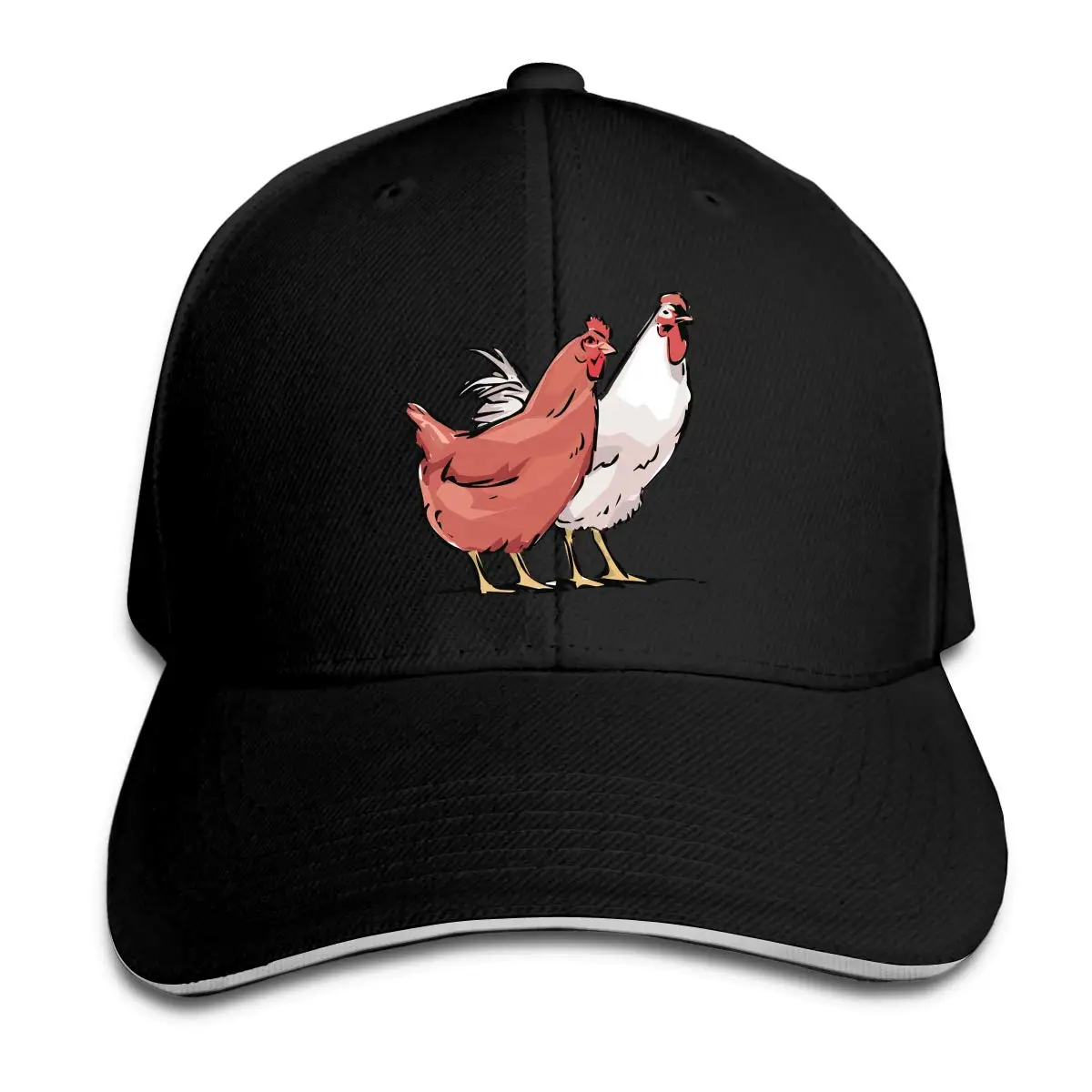 Курица и петух с цыплятами Мужская Женская кепка дальнобойщика бейсбольная Кепка