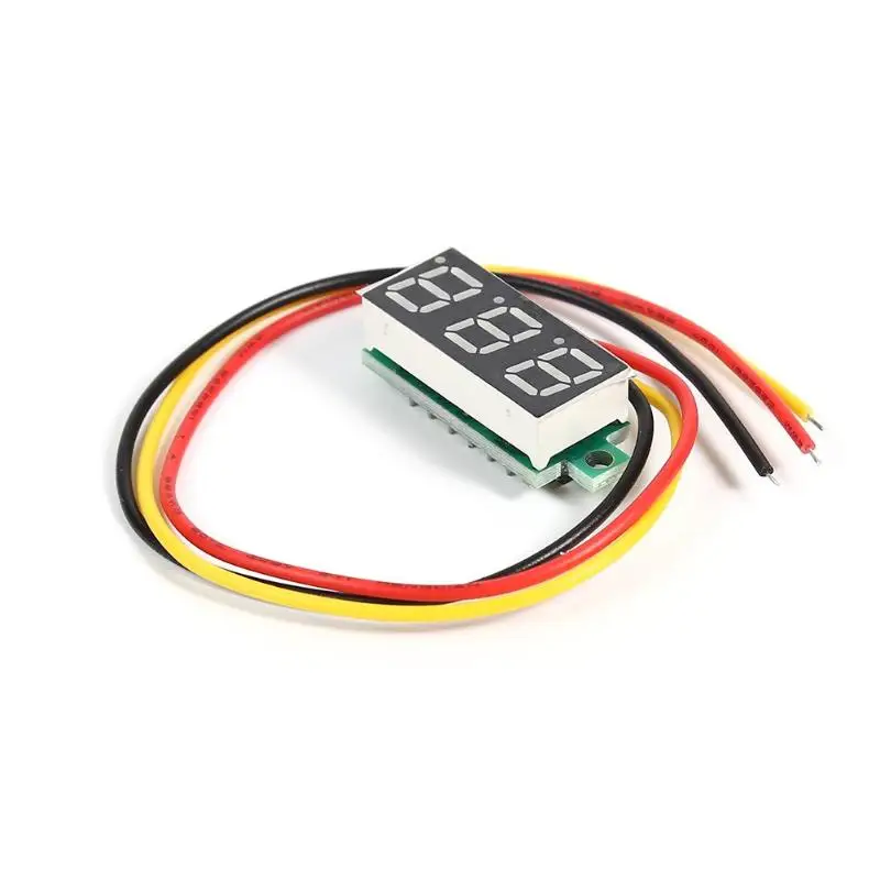 Мини 0 28 дюймов DC 100V 3 провода датчик Напряжение вольтметр светодиодный Дисплей