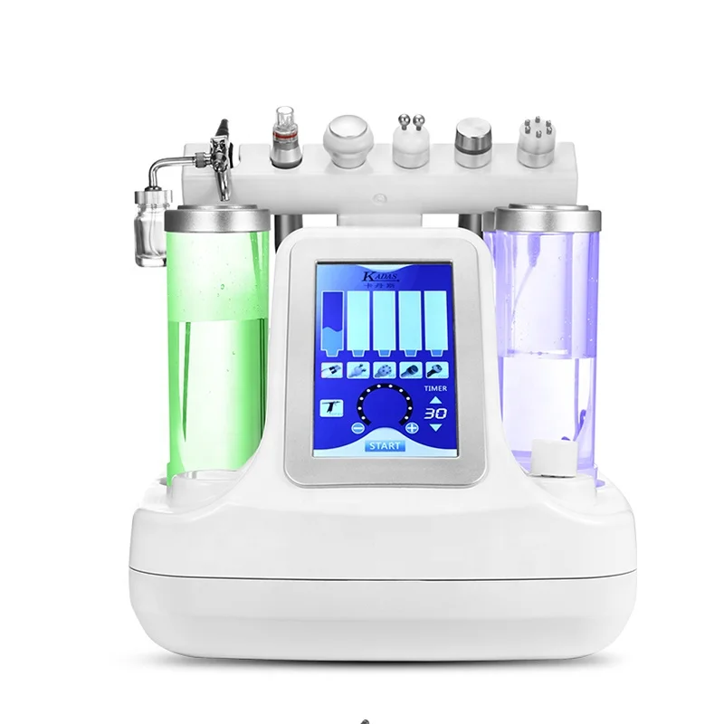 6 в 1 Гидра дермабразия Аква кожура чистая уход за кожей BIO Light RF вакуумная Очистка лица Гидро Вода кислородная струйная очистка машина