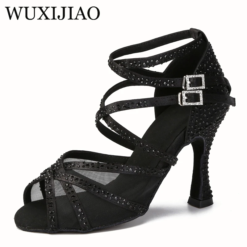 WUXIJIAO New Latin Dance Boots Ladies Girls Salsa Tango Dance Shoes Indoor Sports Dance Shoes Professional Ballroom Dance Shoes
