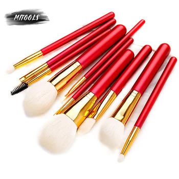 

MITOOLS New Fashion Women Brushes 10pcs red makeup brush makeup tools powder brush foundation brush beauty makeup kit