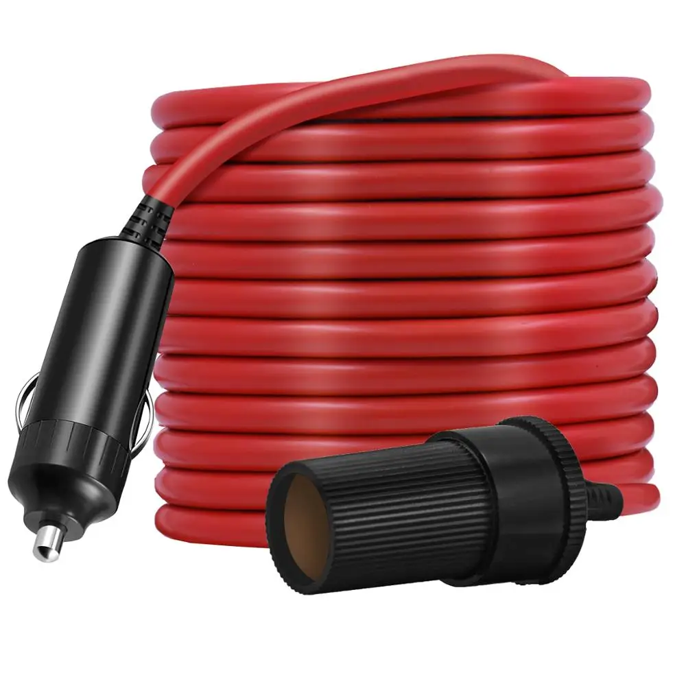 

AIXZ Power Adapter Cigarette Lighter On/Off Button Type Extension Cord 12V/24V Adapter Extender Cable Universal Power Socket