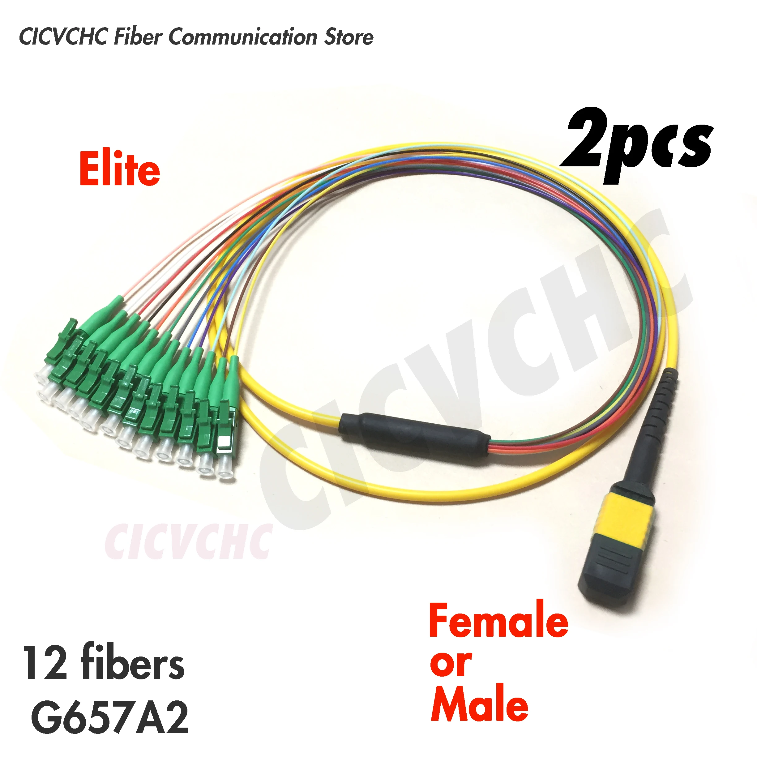 2 шт. 12 волокон-MPO/APC (Elite) Fanout с LC/APC-G657A2-0.9mm кабелем-0 5 м от 10 м/QSFP + till SFP +/ | Мобильные