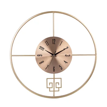 

Hot 50cm 20 Inches Nordic Silent Wall Clock Modern Design Hollow Hanging Clock Watch For Home Living Room Decoration - Golden