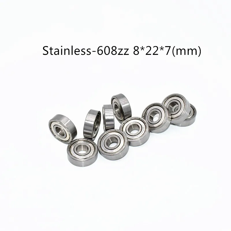 

Подшипник из нержавеющей стали S608ZZ, 10 шт., 8*22*7 (мм), антикоррозийный металл, герметичные высокоскоростные детали механического оборудования