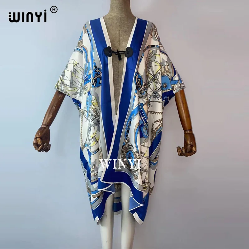 2021 Bikini Cover-ups Beach wear Wonmen kimono cardigan Middle East America Africa bohemia Printed Swim Suit CoverUpTraf Robe