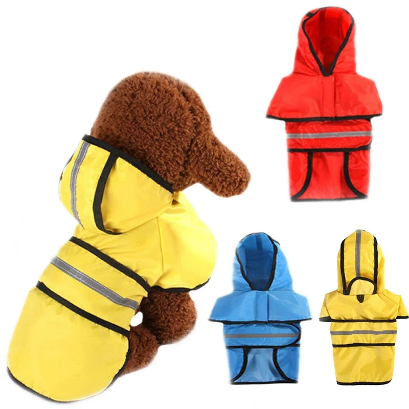 

Pet Cat Dog Raincoat Hooded Reflective Puppy Small Dog Rain Coat Waterproof Jacket for Dogs Soft Breathable Mesh Dog Clothes