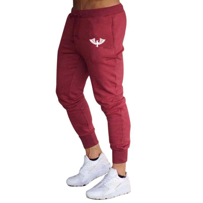 Весенне-осенние Брендовые мужские спортивные штаны для бега, мужские спортивные штаны, высококачественная одежда для бодибилдинга - Цвет: Красный