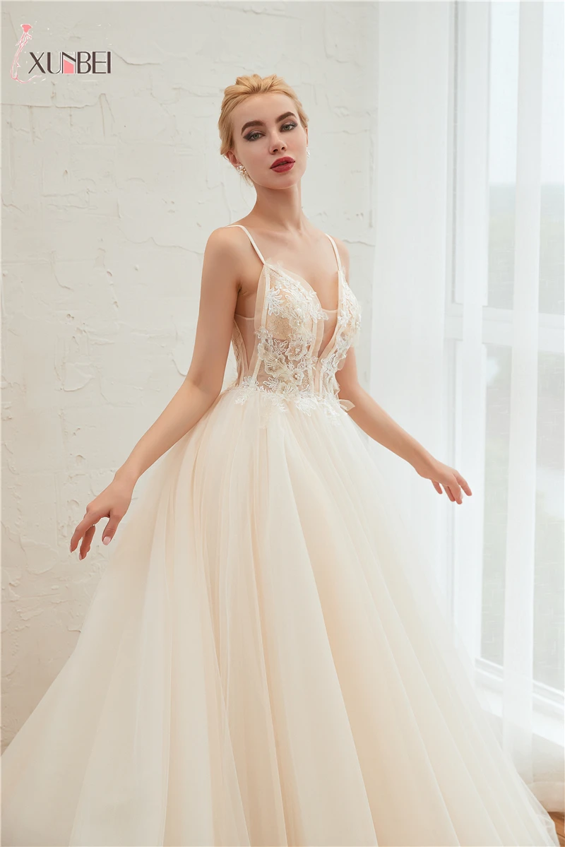 Новые Бохо свадебные платья свадебное платье Mariage аппликации жемчуг Vestidos De Noiva реальные фотографии Mariage CPS1313