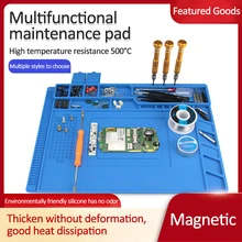 10 Size Repair Pad Insulation Magnetic Heat-Resistant Soldering Station Silicon Soldering Mat Work Pad Desk Maintenance Platform