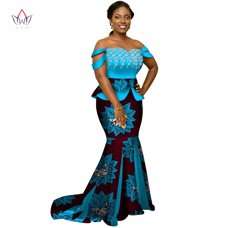 Летние Африка Стиль комплект из двух предметов с юбкой Дамский элегантный