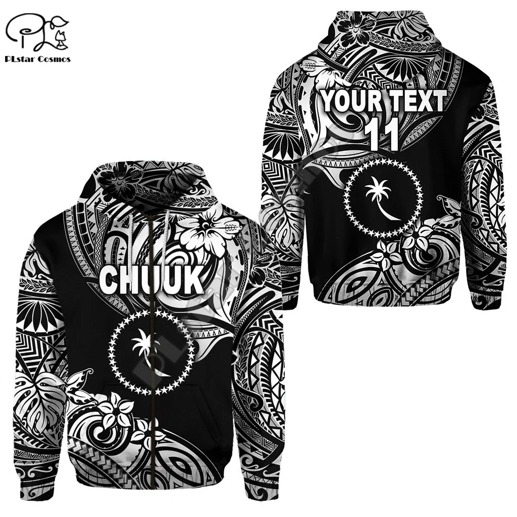 Polynesian Island Chuuk Text Country Tribal Culture Retro Harajuku Tracksuit Men/Women Pullover 3DPrint Jacket Hoodies A4