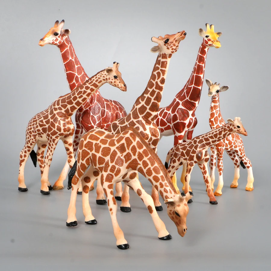 GiraffeModelsPlasticPVCSimulationActiontoyFiguresForestanimal