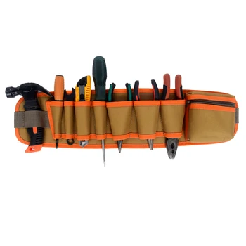 

portable Bag Electrician Tool Bag Screws Drill Holder Repair Tool Belt Multi-pockets Tool Bag Waist Pockets Electrician Tool