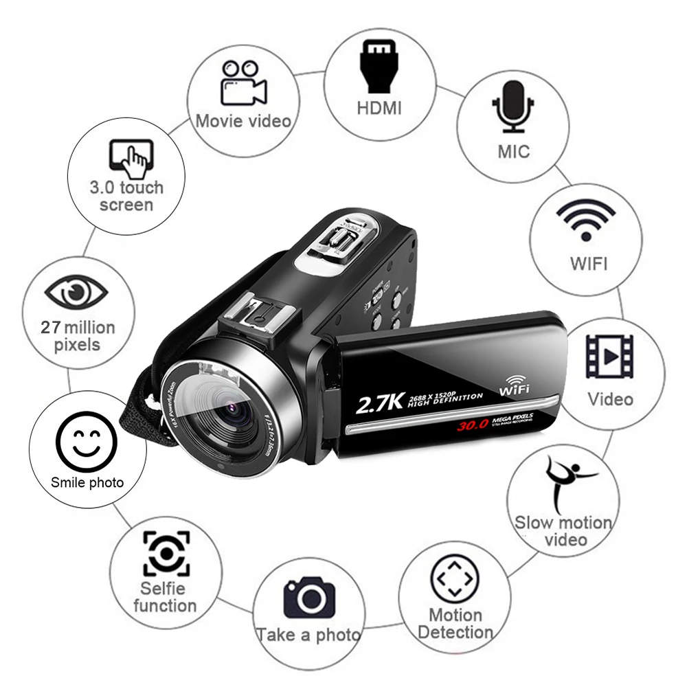  Cewaal WIFI Digital Camera Portable Night Vision Digital Camcorder HDMI 4K Photo Professional DSLR 