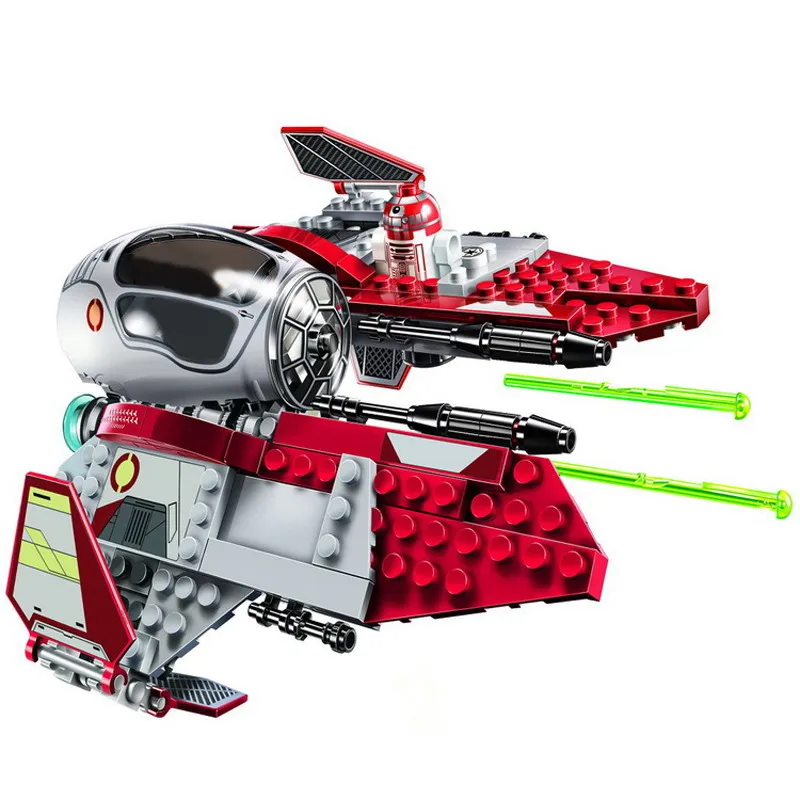 

legoinglys Star Wars Obi-Wan Jedi Interceptor Model Building Blocks Enlighten Action Figure Toys For Children gifts