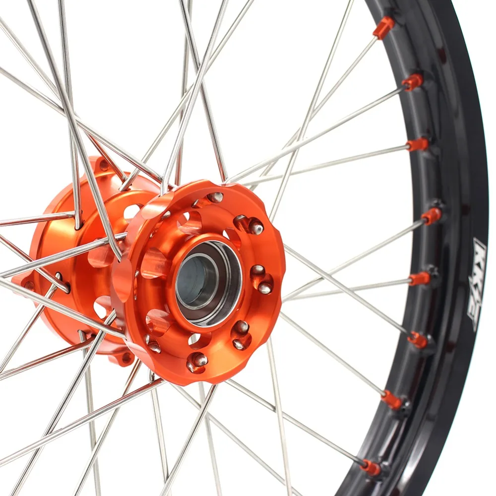 KKE 17& 14 полный набор колес для KTM85 SX 2003- колеса с оранжевыми сосками