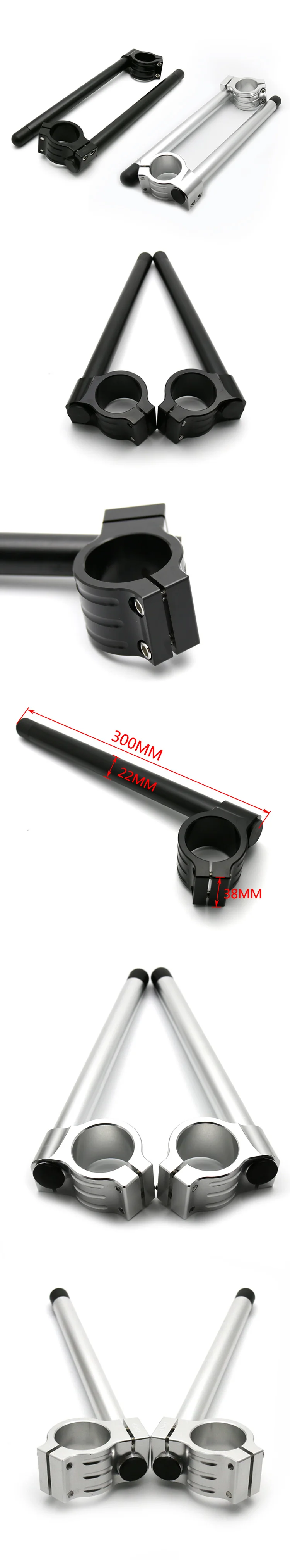 Universal de carreras ajustable CNC 31 32 33 35 36 37 39 41 43 50 51 MM Clip Ons tenedor manillar
