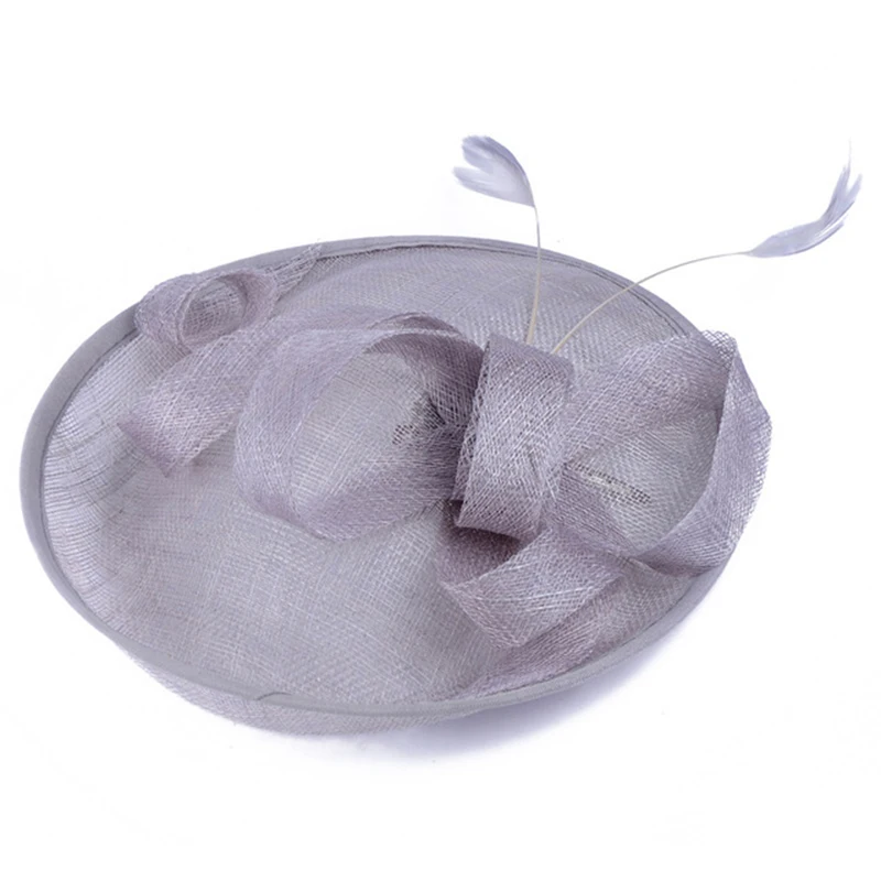 2019 вуалетки черно-белая шляпа-таблетка для свадьбы женская мягкая фетровая шляпа винтажные женские церковные платья Sinamay котелки LM018