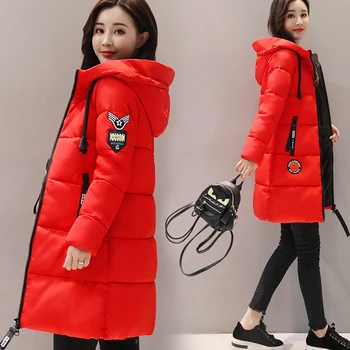 

Plus size women clothing 2017 Winter jacket women Cotton Padded Parkas Thicken Warm Jacket Hooded Long Female Outwear